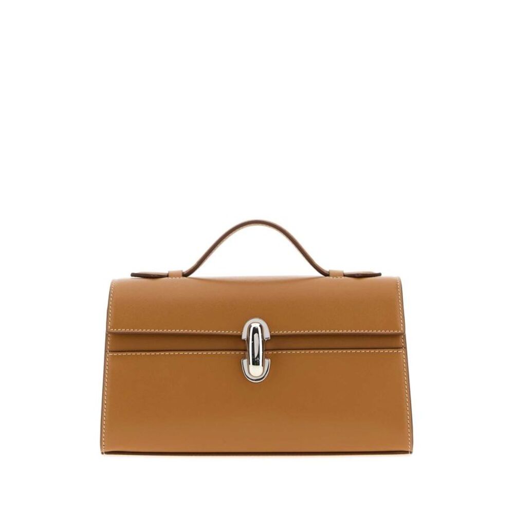 Savette Women Camel Leather Symmetry Handbag